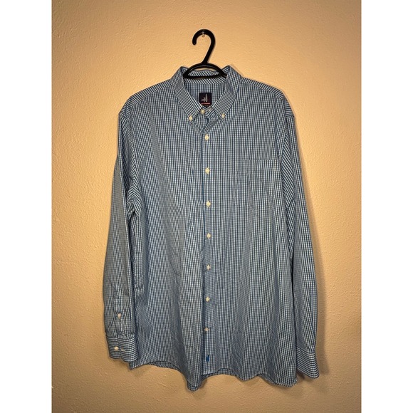 johnnie-O Other - Johnnie-O Prep-Performance Mens XL Blue Gingham Button Down Shirt Long Sleeve